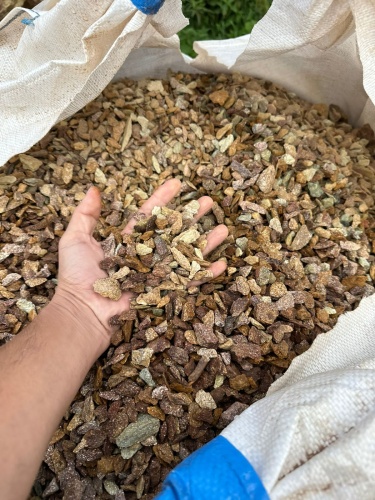 Златолит персиковый декоративная каменная крошка купить в Мурманске