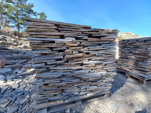 Плитняк златолит серебристый для фасада купить в Мурманске