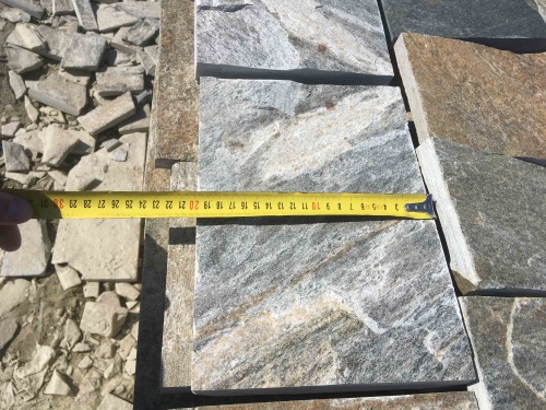 Плитка пилёная златолит Уральский для цоколя, отмостки купить в Мурманске