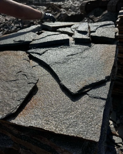 Плитняк златолит серебристый для фасада купить в Мурманске